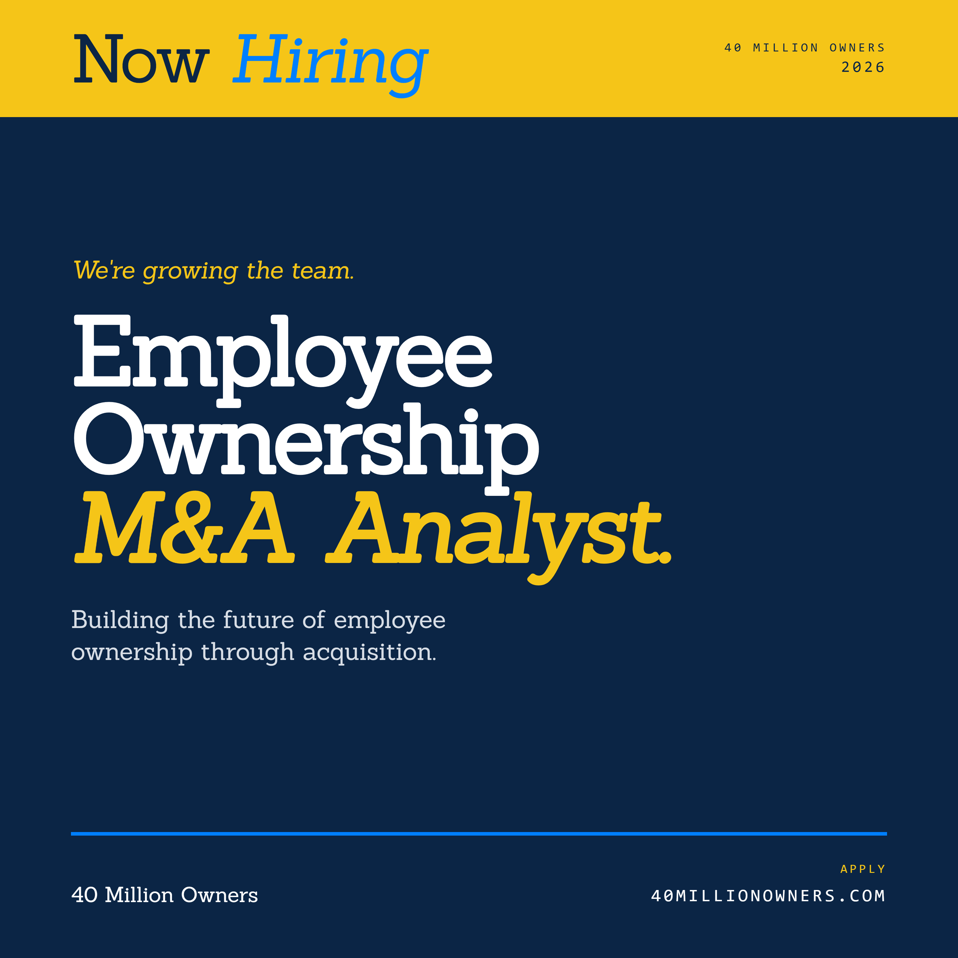 Building the Future of Employee Ownership Through Acquisition